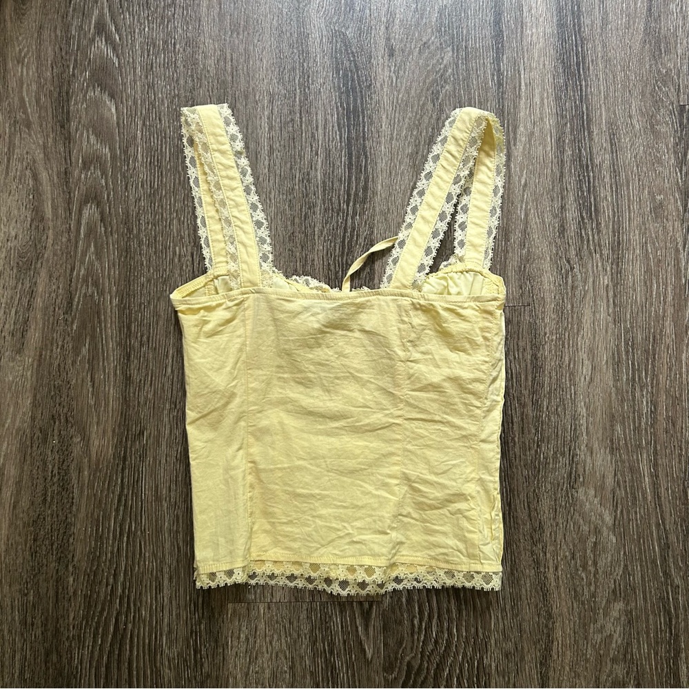 Yellow Lace Bustier Top - Picture 8 of 11
